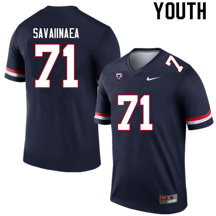Youth #71 Jonah Savaiinaea Arizona Wildcats College Football Jerseys Sale-Navy
